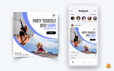 Zumba Dance Studio Médias sociaux Instagram Post Design-05