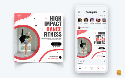 Zumba Dance Studio Social Media Instagram Post Design-04
