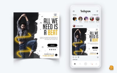 Zumba Dance Studio Social Media Instagram Post Design-06