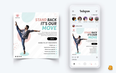 Zumba Dance Studio Social Media Instagram Post Design-08