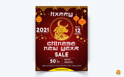 Célébration du Nouvel An chinois Conception de flux Instagram sur les médias sociaux-01