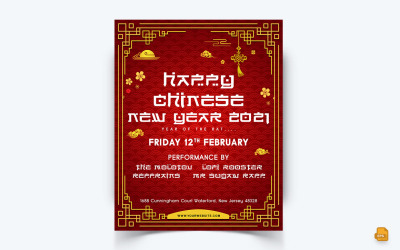 Design del feed di Instagram dei social media per la celebrazione del capodanno cinese-05