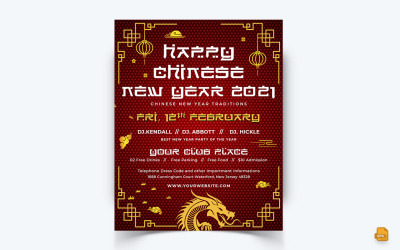 Design del feed Instagram dei social media per la celebrazione del capodanno cinese-07
