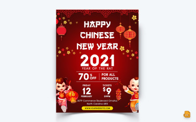 Design del feed Instagram dei social media per la celebrazione del capodanno cinese-11