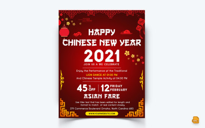 Design del feed Instagram dei social media per la celebrazione del capodanno cinese-14