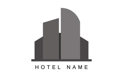 Hotell logotyp illustrerad på en vit bakgrund