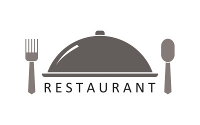 Restaurant logo illustrated on  background
