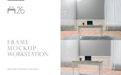 Workstation Screen Mockup, Workplace Study Table Set-26