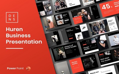 Huren - Plantilla de PowerPoint de negocios