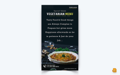 Offres de restaurants alimentaires Conception d&amp;#39;histoire Instagram sur les médias sociaux-12