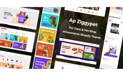 TM Ziggypet - Opieka dla zwierząt i sklep zoologiczny Motyw Shopify