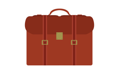 Work suitcase illustrated in vector on white background