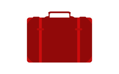 Work suitcase illustrated on a white background