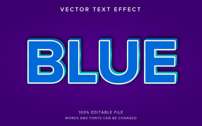 3D-bewerkbaar teksteffect Blauw