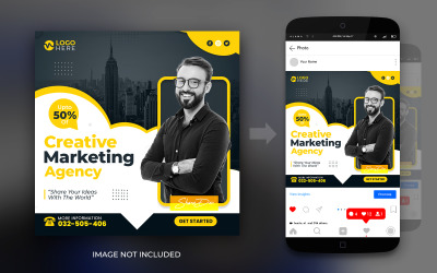 Digital Marketing Agency Expert en Corporate Social Media Post Banner Flyer Ontwerpsjabloon