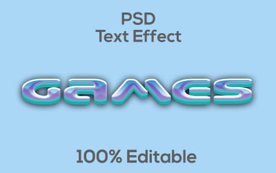 Games | Modern Games Realistic Psd Text Effect