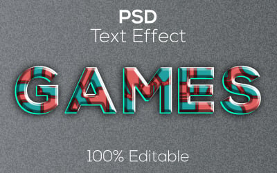 3D Games | Modern Games Psd Text Effect Template