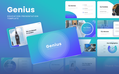 Genius - Onderwijspresentatie Google Slides-sjabloon
