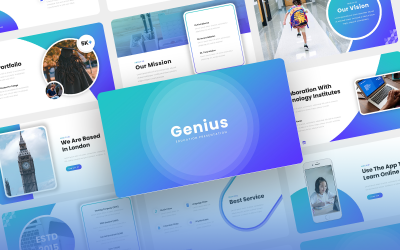 Genius - Šablona hlavní myšlenky prezentace vzdělávání