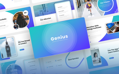 Genius - Utbildning Presentation PowerPoint-mall
