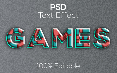 Hry | Pěkné hry Psd textový efekt