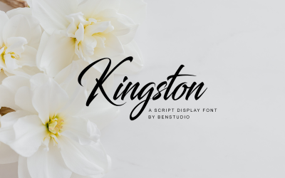 Kingston-lettertype, script, weergave