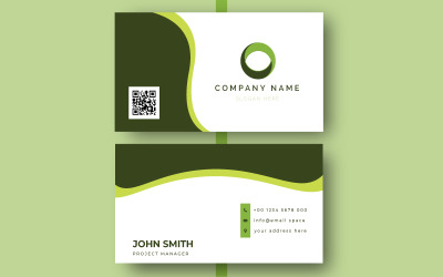 Modern Minimal Green Business Card
