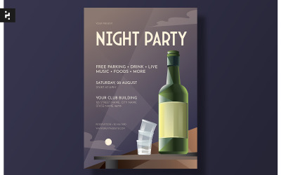 Night Party Flyer - Art Deco Téma