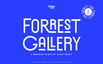 Police d&amp;#39;affichage moderne de la galerie Forrest