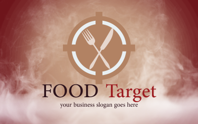 Шаблон логотипа ресторана Food Target