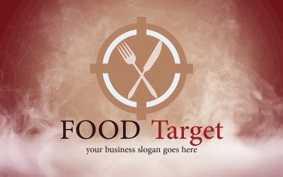 Шаблон логотипу Food Target Restaurant