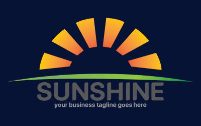 Sonnenschein-Vektor-Logo-Vorlage