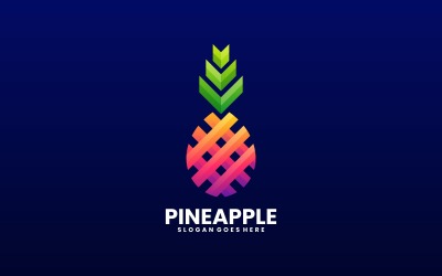 Buntes Logo mit Ananas-Steigung