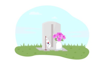 Национальный день памяти в Корее векторная иллюстрация