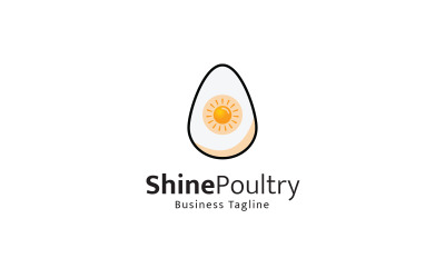 Sunshine Kümes Hayvanları Kuşları Logo Tasarım Şablonu