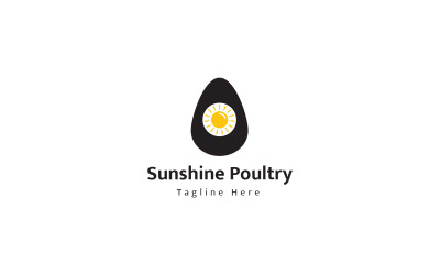 Sunshine Poultry Birds Logo Design Template