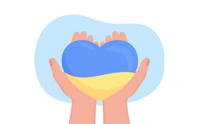 Tenez-vous avec l&amp;#39;Ukraine vector illustration isolé