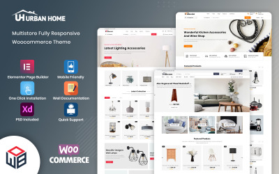 UrbanHome - WooCommerce-sjabloon voor meubels, huis en leven
