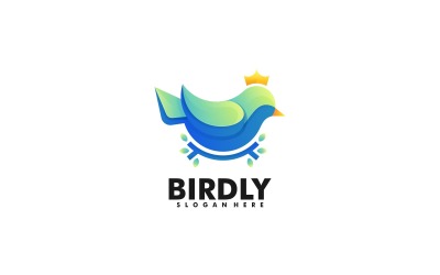 Vector Logo Vogel Kleurverloop Ontwerp