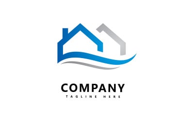 Design de logotipo de vetor imobiliário V2