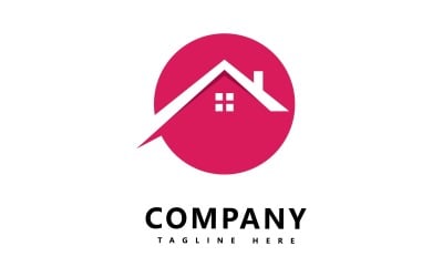 Design de logotipo de vetor imobiliário V8