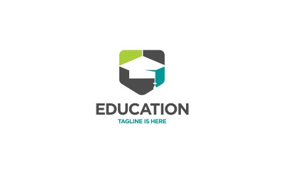 Modelo de logotipo de vetor de educação