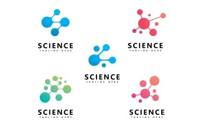 Molecule Science Vector Logo Design V11