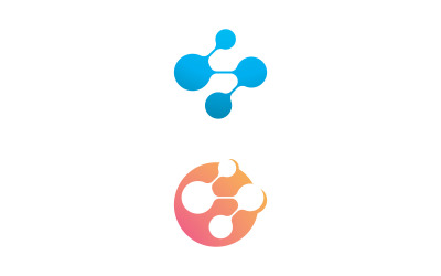 Molecule Science Vector Logo Design V6