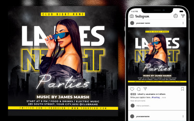 Šablona letáku Solo Black Party