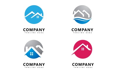 Vastgoed Vector Logo Ontwerp V11