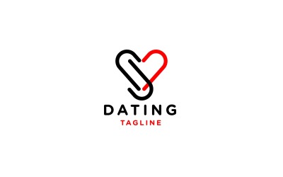Vector Dating logo sjabloon V2