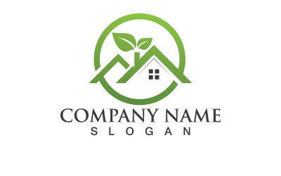 Dom Zielone Budynki Logo I Symbole V2
