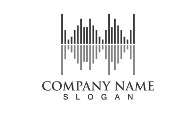 Égaliseur Sound Logo Vector Illustration Design V1