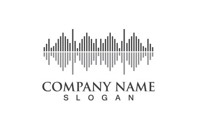 Эквалайзер Sound Logo Vector Illustration Design V2